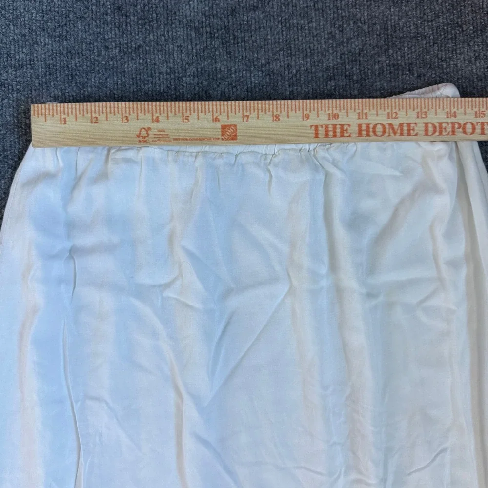 Tribal White‎ Maxi Skirt Women's Elastic Waist Crochet Lace Blocking Trim Boho